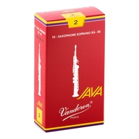 Vandoren Soprano Saxophone Reeds JAVA RED Grade 2.0 Box of 10