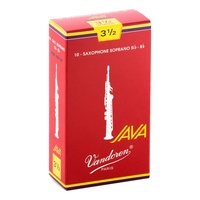 Vandoren Soprano Saxophone Reeds JAVA RED Grade 3.5 Box of 10
