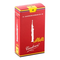 Vandoren Soprano Saxophone Reeds JAVA RED Grade 4.0 Box of 10