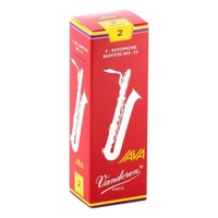 Vandoren Baritone Saxophone Reed JAVA RED Grade 2.0 Box of 5