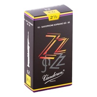 Vandoren Soprano Saxophone Reeds jaZZ Grade 2.5 Box of 10