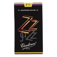 Vandoren Alto Saxophone Reed jaZZ Grade 2.5 Box of 10