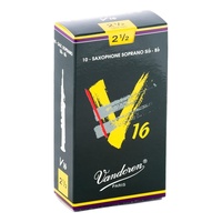 Vandoren Soprano Saxophone Reed - V16 - Grade 2.5 - Box of 10