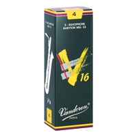 Vandoren Baritone Saxophone Reed - V16 Grade 4.0 - Box of 5