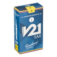 Vandoren Soprano Saxophone Reed - V21 - Grade 3.0 - Box of 10