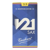 Vandoren Alto Saxophone Reeds V21 Grade 3.5 Box of 10