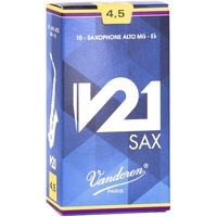 Vandoren Alto Saxophone Reeds V21 Grade 4.5 Box of 10