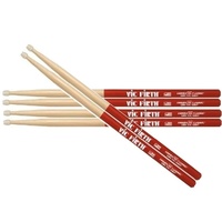 Vic Firth American Classic Drumsticks With Vic Grip - 5B - Nylon Tip - 3 Pairs