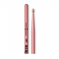 Vic Firth 5AP Drumsticks Classic Hickory 5A Wood Tip Drum Sticks - PINK