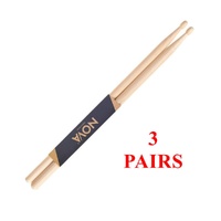 Vic Firth Nova 5B Wood Tip 3 Pairs American Hickory  Drumsticks