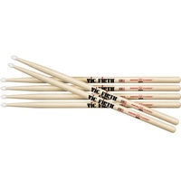 Vic Firth 2BN Classic Hickory 2B Nylon Tip Drum Sticks 3 Pairs Drumsticks