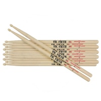 Vic Firth 2BW Classic Hickory 2B Wood Tip Drum Sticks x 6 Pairs