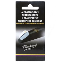 Vandoren Mouthpiece Cushions Clear Thin, Package of 6 x 0.35mm VMC6