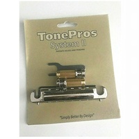 TonePros VTNA-N Vintage Aluminum Wraparound Tailpiece Chrome Locking Studs
