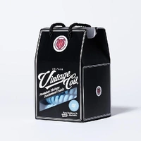 Voltage Vintage Coil 25ft Coiled Guitar Cable straight  / Straight  -  Blue