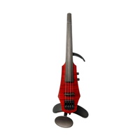 NS Design WAV4 Electric Violin Trans Red  with Case Set up ready to play