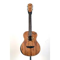 Washburn CGM55K-D-U Comfort G-Mini Traveller 7/8 Size Acoustic Guitar, Koa