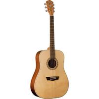 Washburn WD7S-A-U Harvest Dreadnought Acoustic Guitar. Natural Gloss