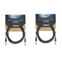 2 x Warwick RockBoard Flat Instrument Cable 300 cm ( 10ft ) straight /Straight