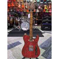 Walla Walla  Maverick Red Paisley Electric Guitar