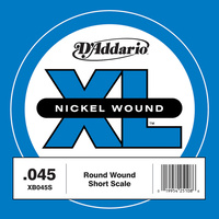 D'Addario XB040S Nickel Wound Bass Guitar Single String, Long Scale, .045