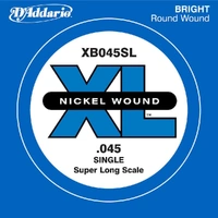 D'Addario XB045SL Nickel Wound Bass Guitar Single String, Super Long Scale, .045