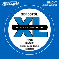 D'Addario XB130TSL Nickel Wound Bass Guitar Single String Super Long Scale .130t