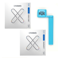 D'Addario XSAPB1253 XS Phosphor Bronze Twin Pack — 2 Sets + Free Blue Peg Winder