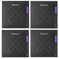 D'Addario XT Phosphor Bronze Acoustic Guitar Strings - 4 Pack - 11-42