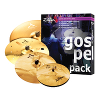 Zildjian A Custom Hihats/Fast Crash/EFX/Ride Brilliant Gospel Music Cymbal Pack