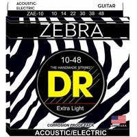 DR Strings Zebra - Acoustic-Electric Guitar Strings Round Core 10-48 
