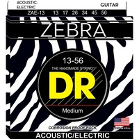 DR Strings ZAE-13 Zebra Acoustic-Electric Guitar Strings 13 - 56