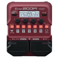 Zoom B1 FOUR Bass Multi-effects Processor with 9 Amp Models, 60 Onboard Effects,