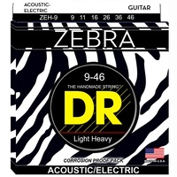 DR Zebra Acoustic-Electric Guitar Strings ZEH-9 Lite n Heavy 9-46