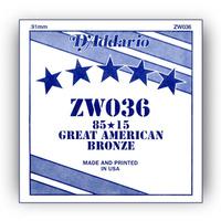 D'Addario 85/15 Bronze wound 036