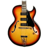 Dean Palamino   Maple top Hollow Body Jazz Electric Guitar Vintage  Sunburst