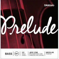 D'Addario Prelude Double Bass String Set, 1/2 Scale, Medium Tension J610