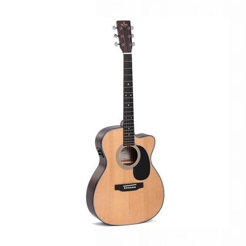 Sigma 000MC-1STE+ Acoustic Guitar w/ Solid Sitka Spruce Top Cutaway & Pickup