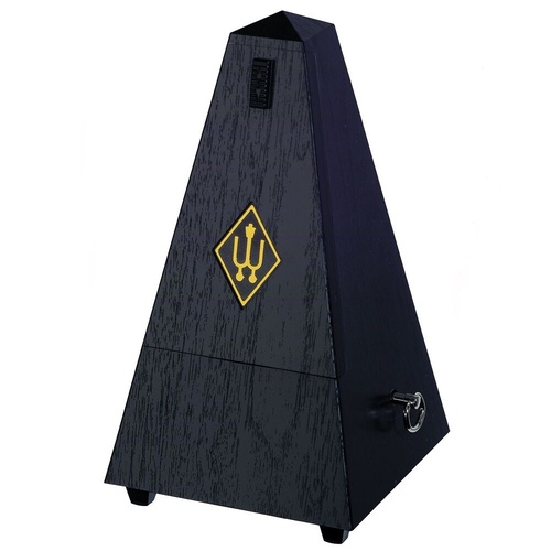 Wittner 855161 Maelzel Pyramid Metronome with Bell in Simulated Black Wood Grain