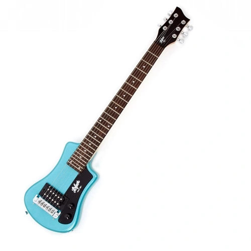 Hofner Shorty Electric Guitar with Gig Bag - Blue