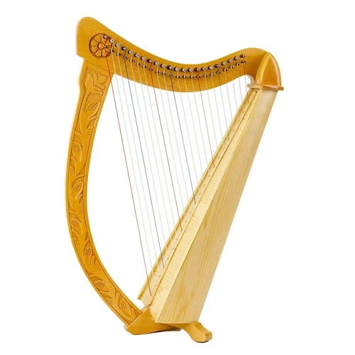 Celtic  TROUBADOUR Harp 22 String  Carved  Body  with Bag