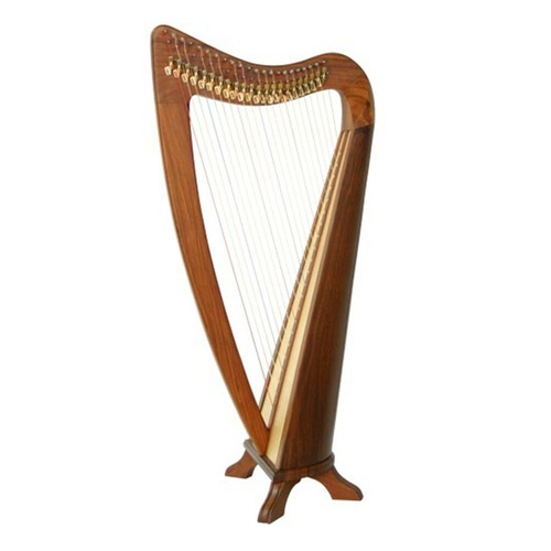 Folk Harp 22 String Carved French Style Height 27"  String Range C-C 3 Octaves