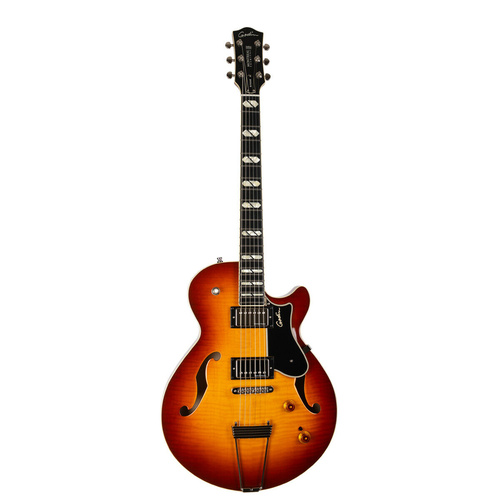 Godin Montreal Premiere Supreme Lightburst Flame HG Semi-Hollow Electric Guitar