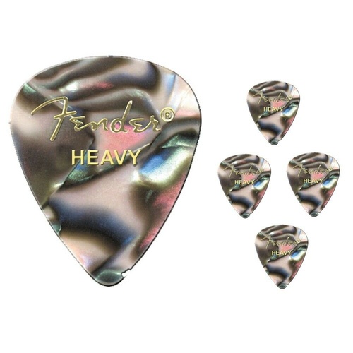 Fender Premium Colored Celluloid Guitar Picks 351 Abalone Heavy - 5 Picks