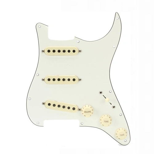 Fender Tex-Mex SSS Pre-wired Stratocaster Pickguard - Parchment 3-ply