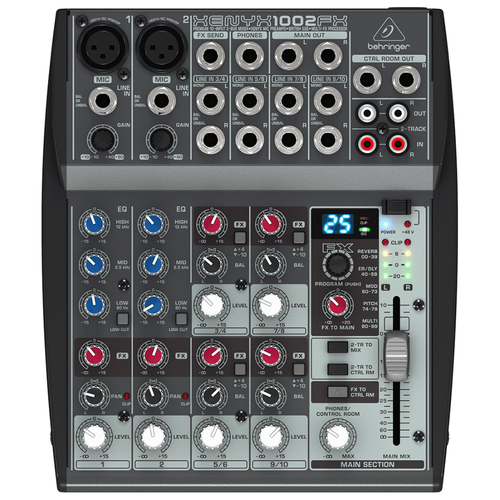 The Behringer Premium XENYX 1002FX 10-Input 2Bus Mixer W/ Mic Preamp British EQ
