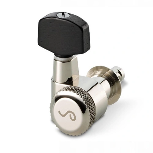 Schaller Machines Rear Locking 3/3  M6- Two PIN Nickel / Ebony