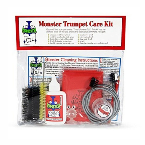 Monster Trumpet/Cornet Care and Cleaning Kit | Valve Oil, Slide Grease, and More