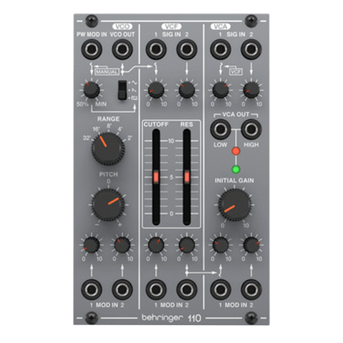 The Behringer Legendary Analog 110VCOVCF VCA Module For Eurorack