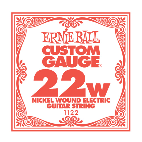 6 x  Ernie Ball Nickel Wound  Electric Single Guitar String .022 Gauge PO1122